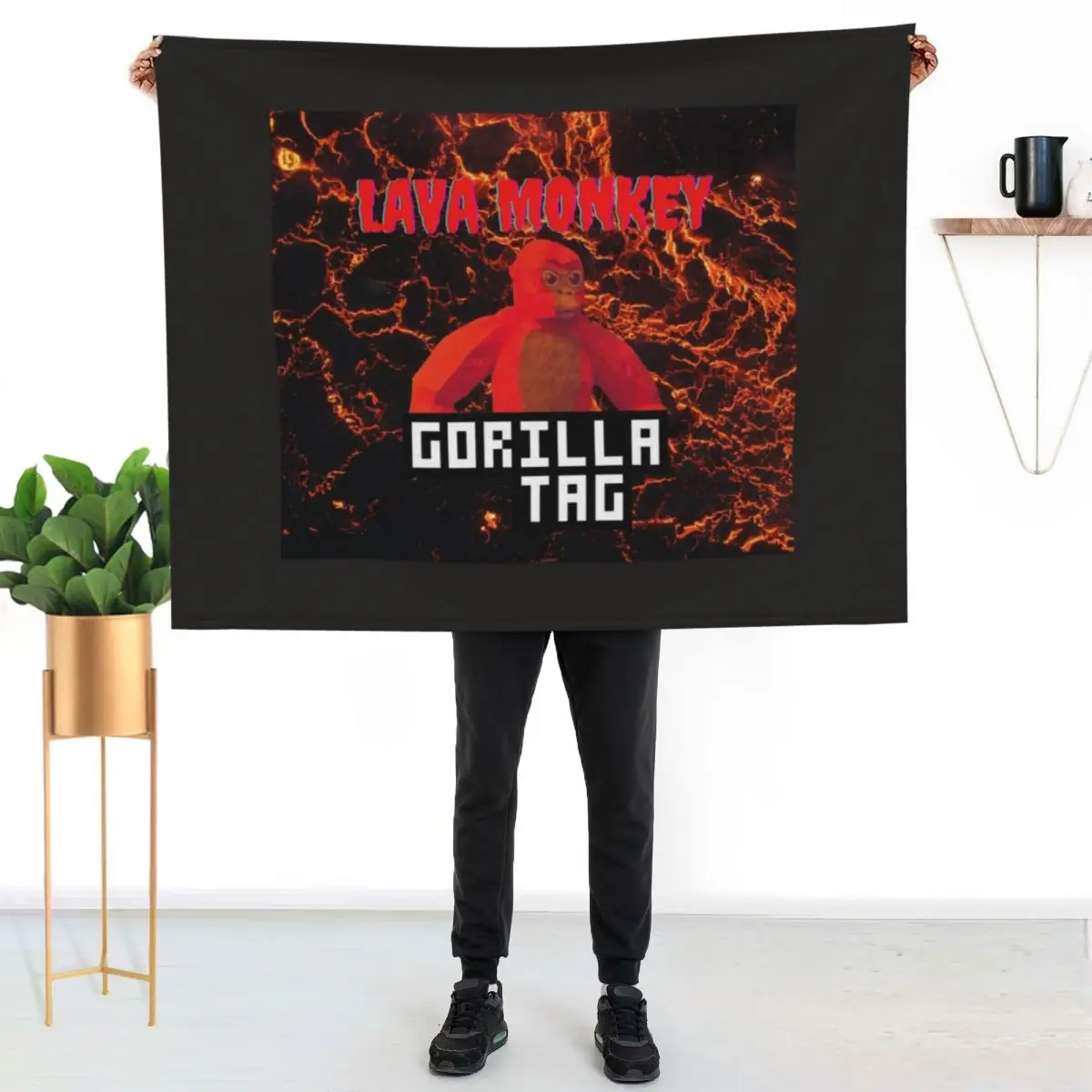

Gorilla Tag, LAVA Monkey! Throw Blanket Long Lasting Soft Plush Blanket for Daily Use