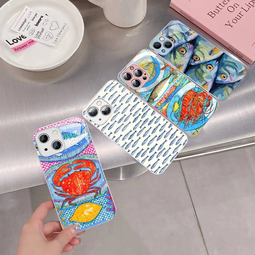 حافظة هاتف من الزجاج المقسى لهاتف آيفون 14 13 12 11 Pro Mini XS MAX 14Plus X XS XR #1