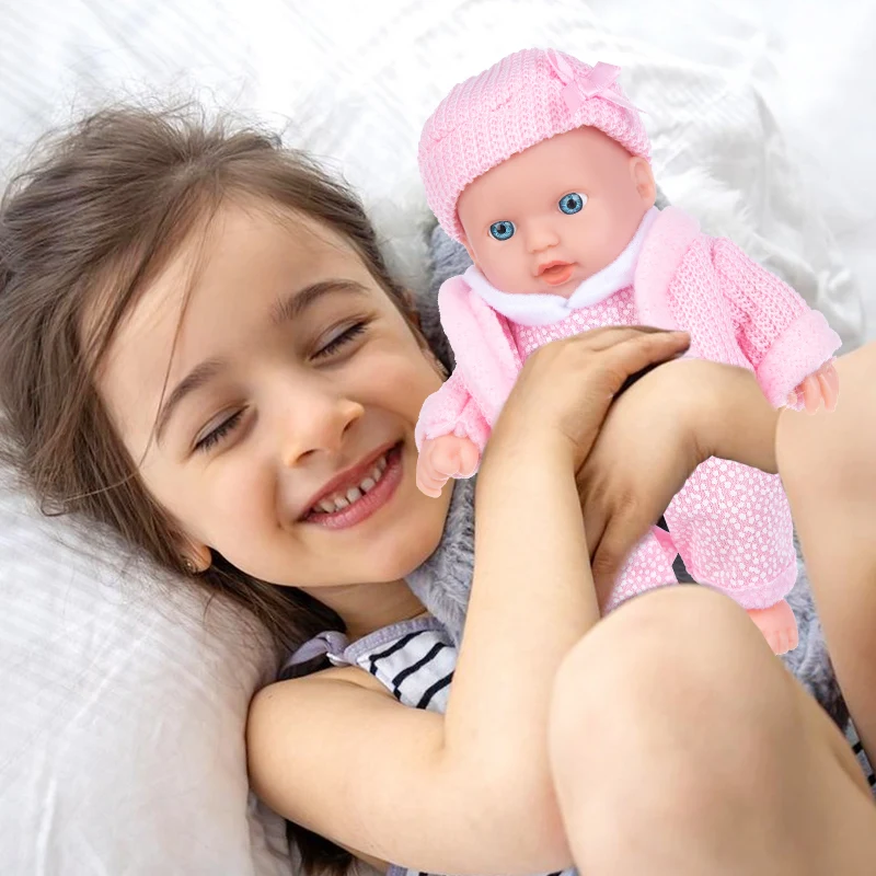 新しい 8 インチ/20 センチメートルリアルなリボーン人形ジャンプスーツ服ウールジャケット帽子セットリボーンシリコーン子供睡眠おもちゃ誕生日ギフト