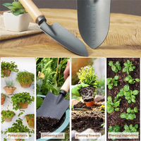 AA19 3PCS Garden Trowel Set For Gardening & Camping With Wooden Handle Hand Trowel For Weeding Essential Tool For Beginners
