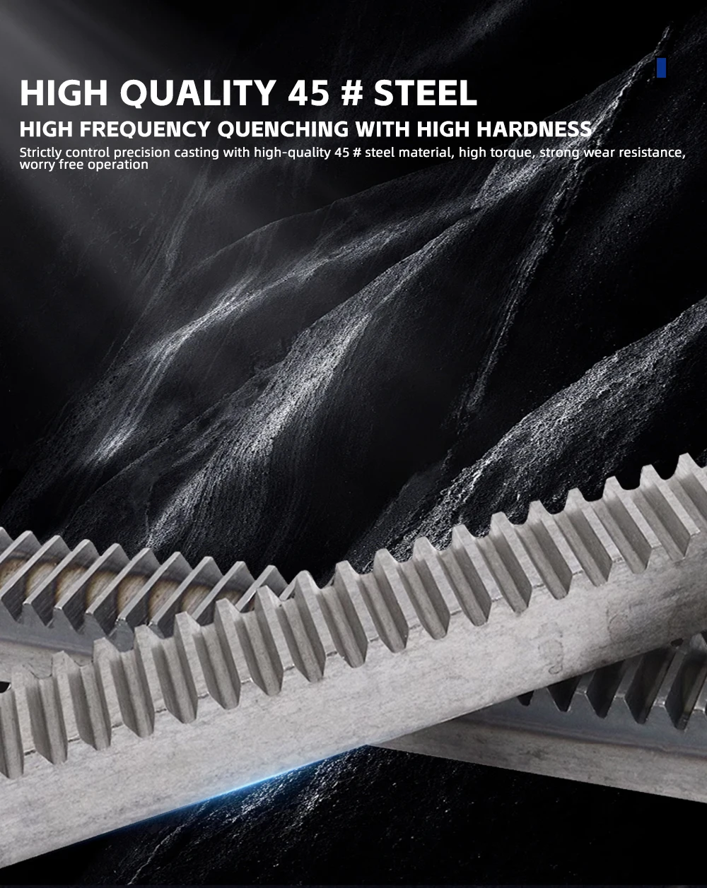 1 Stück 1Mod 1 Modulus Zahnstangengetriebe aus Stahl 10*10*500mm + 1 Stück 1M 17 Zähne 15 Zähne Ritzel aus 45 Stahl Metallgetriebe – Detail 4