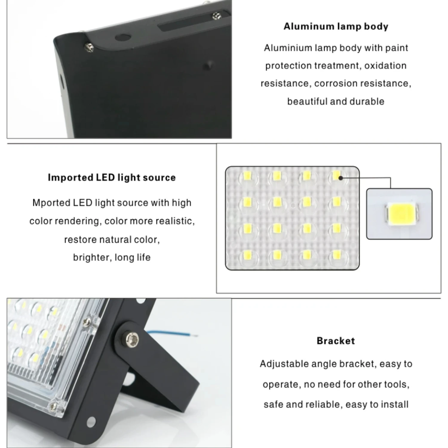50W Outdoor Flood Light IP65 Waterproof Street Light Landscape Lighting
