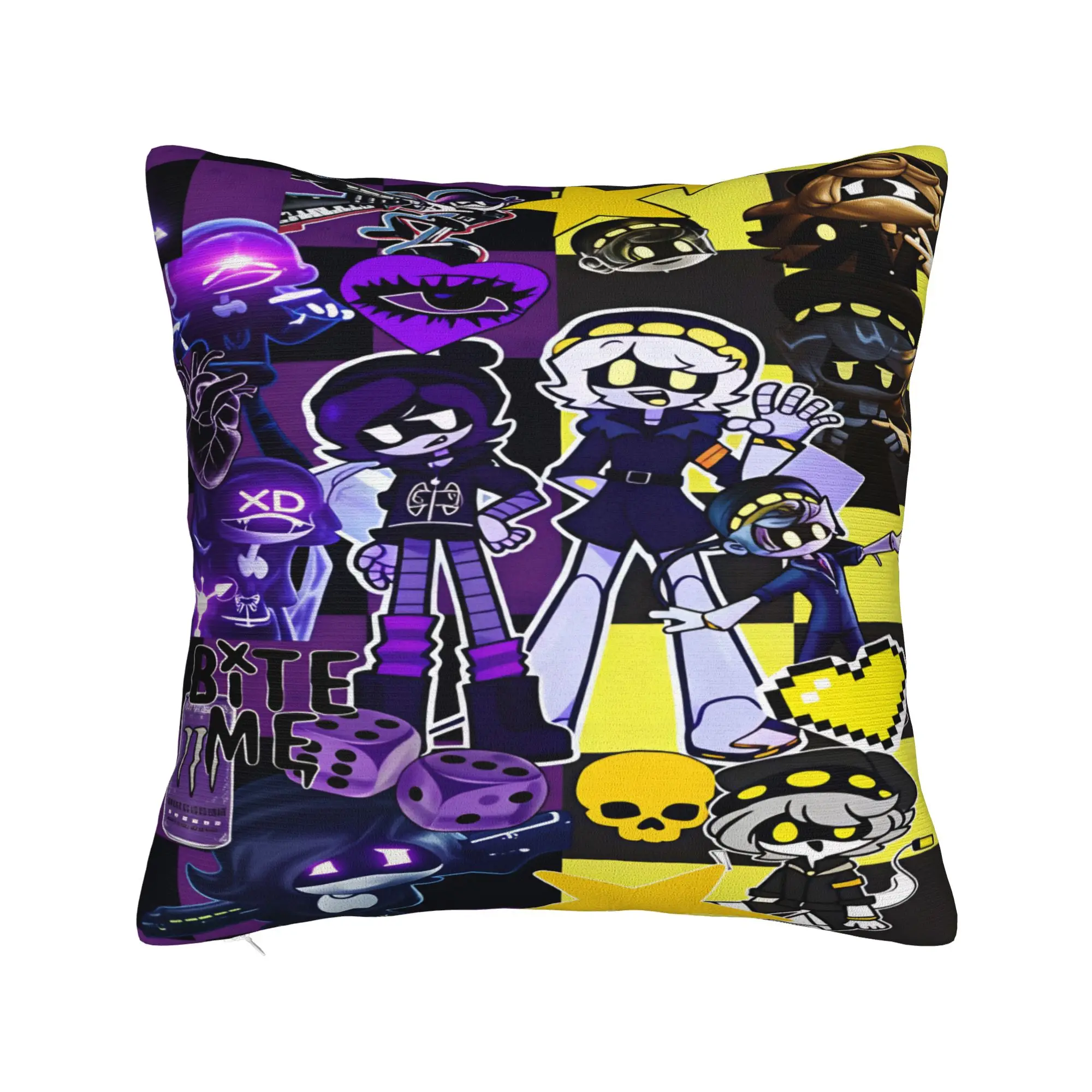 3D Murder-Drones Uzi Cartoon Pillow Cover  Square Cushion Cover Retro Trendy Pillow Case For Sofa Home Decoration