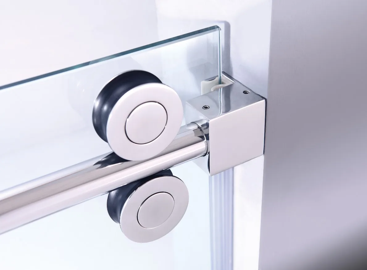 Hotel Application Shower Room Foshan Factory Custom Frameless Glass Bathroom Shower Door Straight Sliding