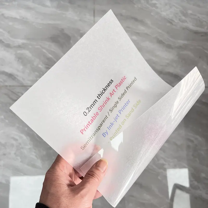0.2mm Thickness Shrink Art Film Inkjet Printable A4 Paper Shrink Plastic Sheet Blank Single Double Sided Printed for DIY Charms