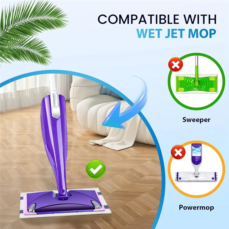 Paquete de 36 recambios desechables para fregona Swiffer Wet Jet Spray Mop - Almohadillas de chorro húmedo para todo tipo de suelo - Súper absorbentes