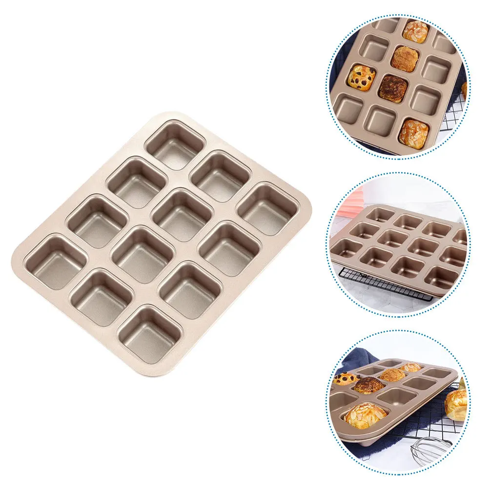 

Mini Loaf Pan Square Nonstick Baking Mold Carbon Steel Heat Resistant Easy Peel Cake Muffin Cupcake Mini Muffin Pan