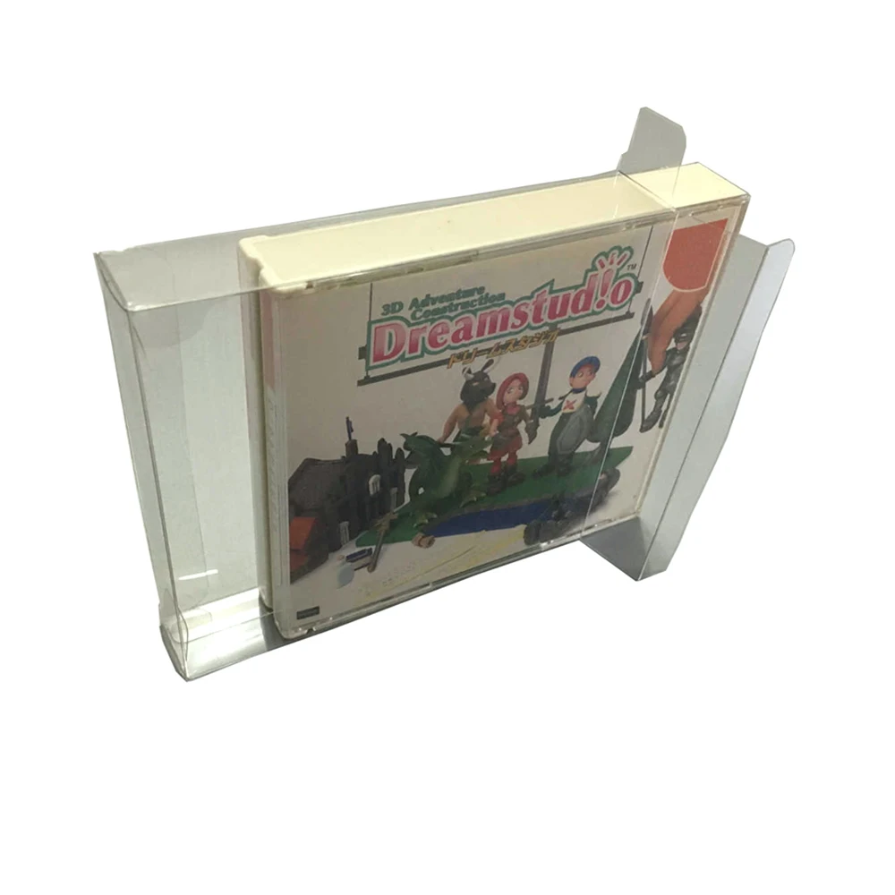 Clear transparent box For PS1 for sega dreamcast DC SS game card  collection display   storage 3CD 4CD PET  protective box