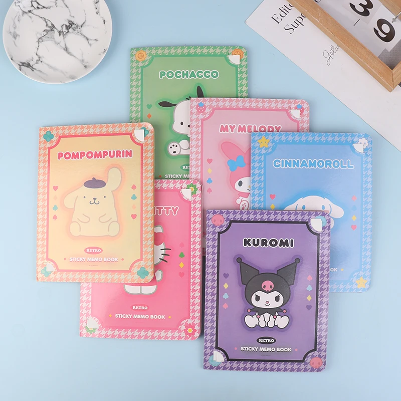 Kawaii Cartoon Hello Kitty Paste Sticky Note Mymelody Cinnamoroll Cute Kuromi Notebook Student School Office Stationery