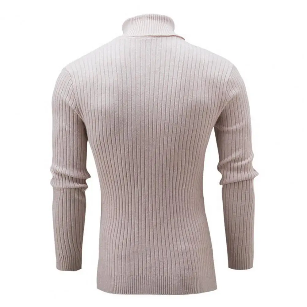 

Acrylic Fabric Slim Fit T-shirt for Winter Months Slim Fit T-shirt with High Neck Stylish Warm Men's Turtleneck for Autumn