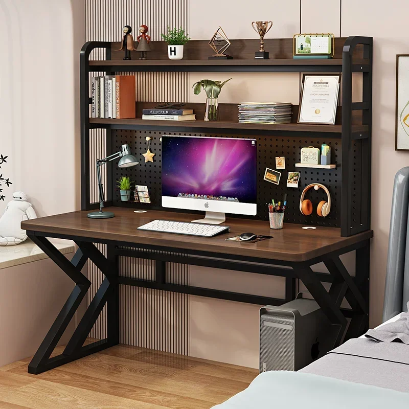 Desk Stand Setup Long Table Shelf Computer Game Workstation Reading Furniture For Room Study Mesa Bed Interior Accessories