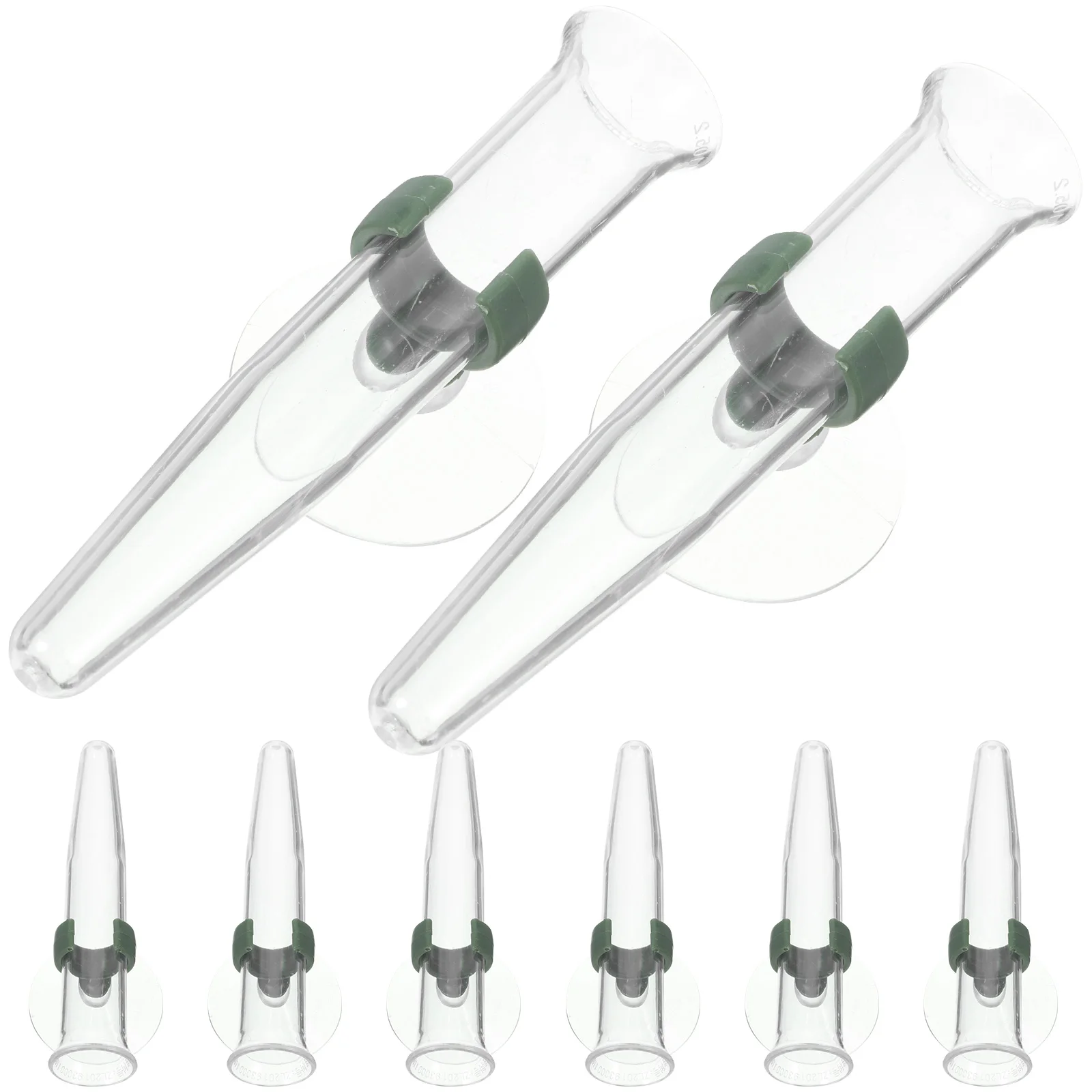 

8 Pcs Flower Tubes Plastic Lightweight Suction Cup Wall Mount Fresh Flowers Arrangement Horticulture Supply Glass Vials Nutrient