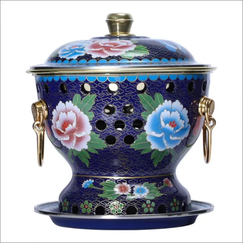 Cloisonn One Person Enamel Hot Pot Small Hotpot Separate Meal Hot Pot Household Single Person Portable Inner Copper Pot ZI536 view 5