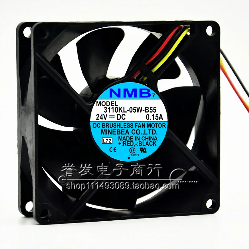 새로운 오리지널 3110KL-05W-B55 24V 0.15A 8025 80x80x25mm 냉각 팬 라디에이터