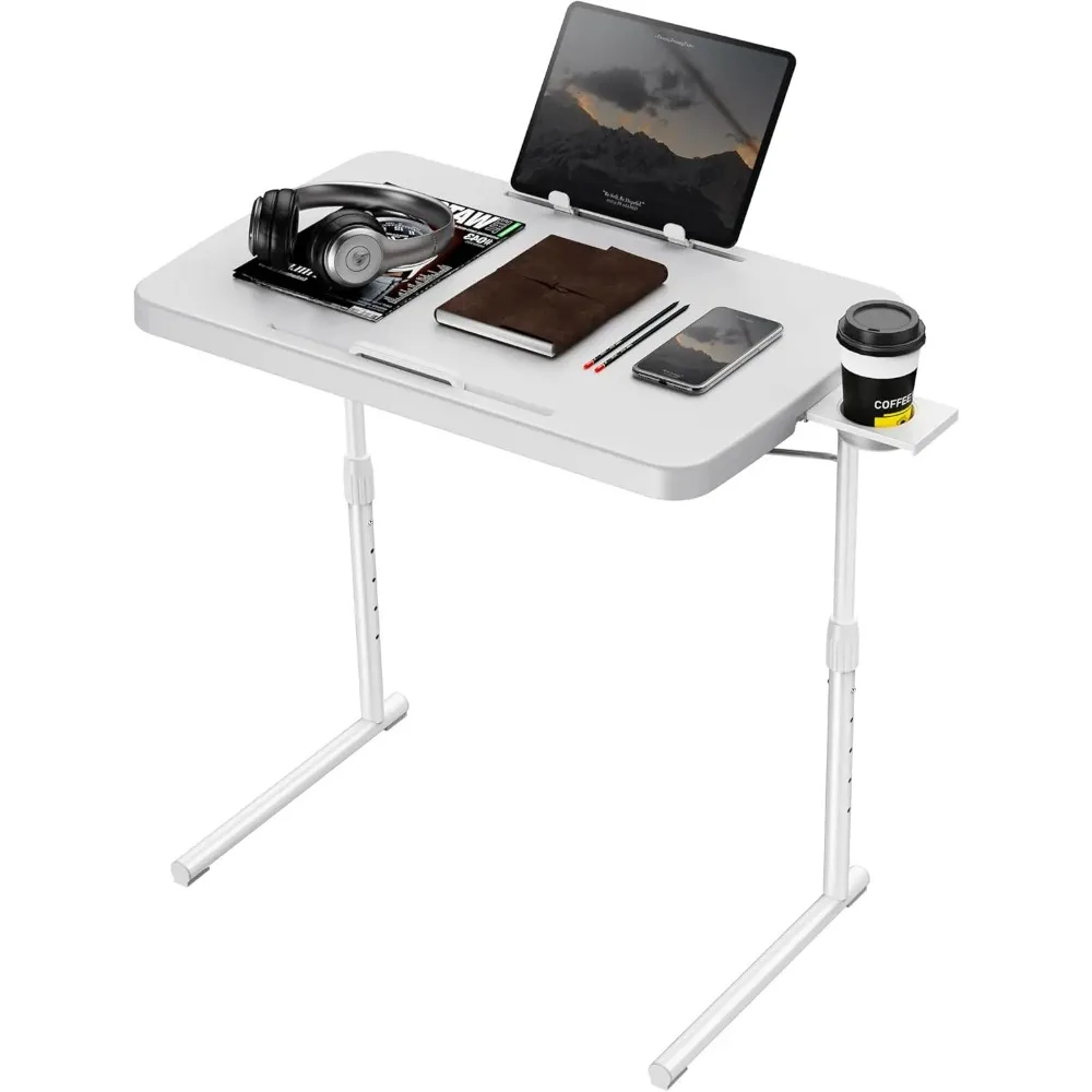 

Ultra TV Tray Table, TV Dinner Tray for Eating, Adjustable Folding Tray Table with Book Stand, Cup Holder, Laptop Stopper