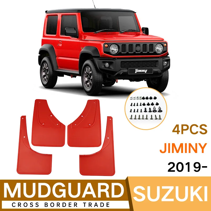 

For Suzuki Jimny 2019-2023 Red car mudguard Reduce dust Resist tire dirt car accessories tools