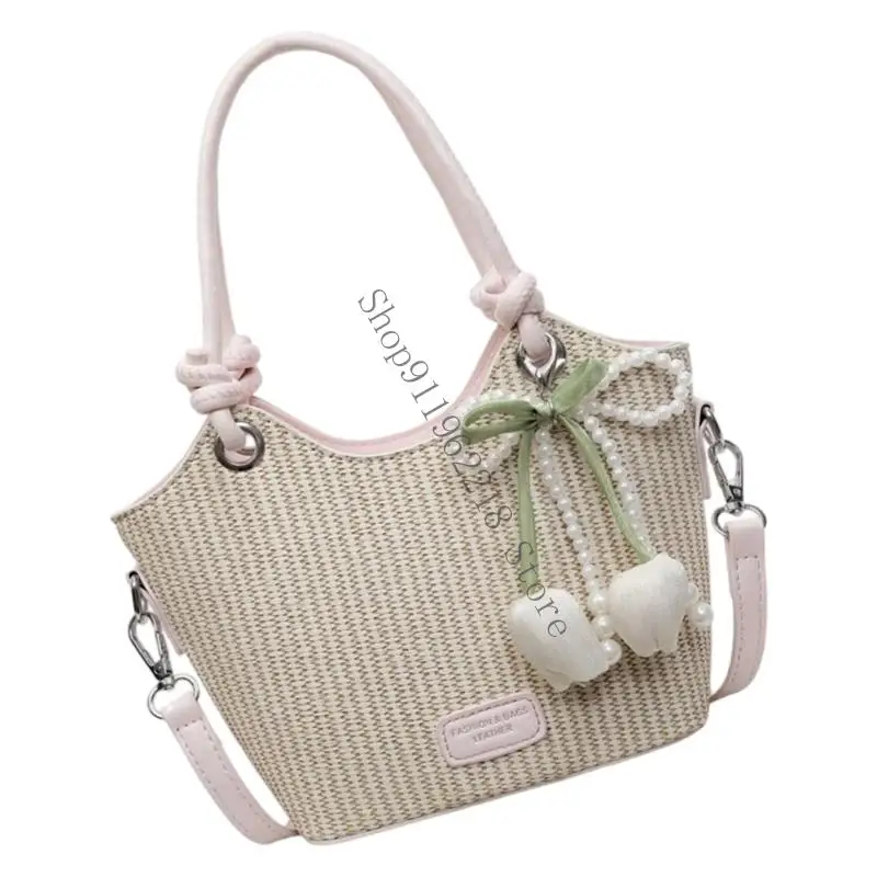

Fashionable Commuters Shoulder Bag PU Handbag With Interior Compartments Comfortable Carry Crossbody Purse 066F