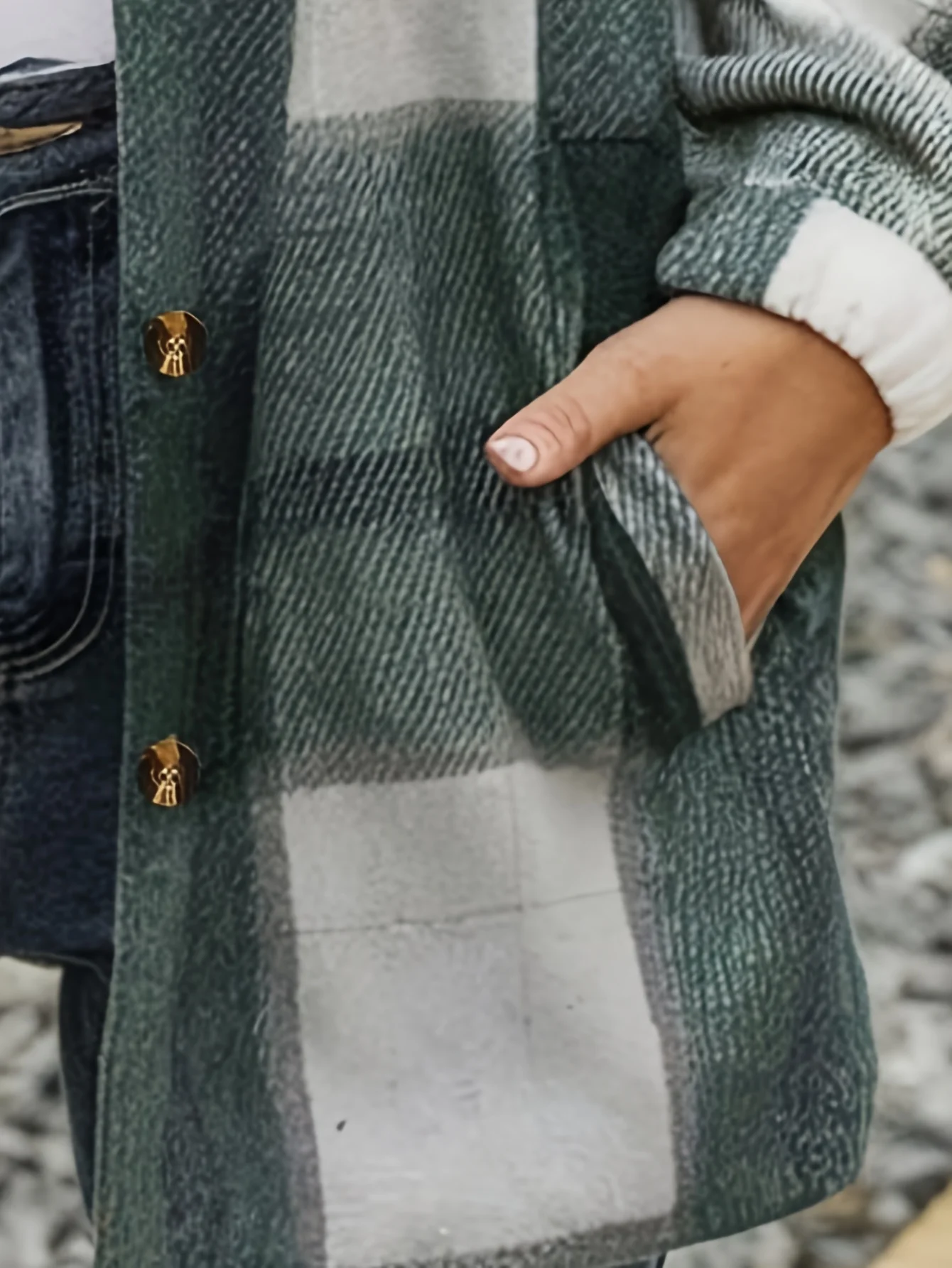 Plus Size 1XL-5XL Herfst Winter vrouwen Casual Knop Plaid Jas Vrouwen Mode Plaid Gedrukt Lange Mouwen Shirt Jas