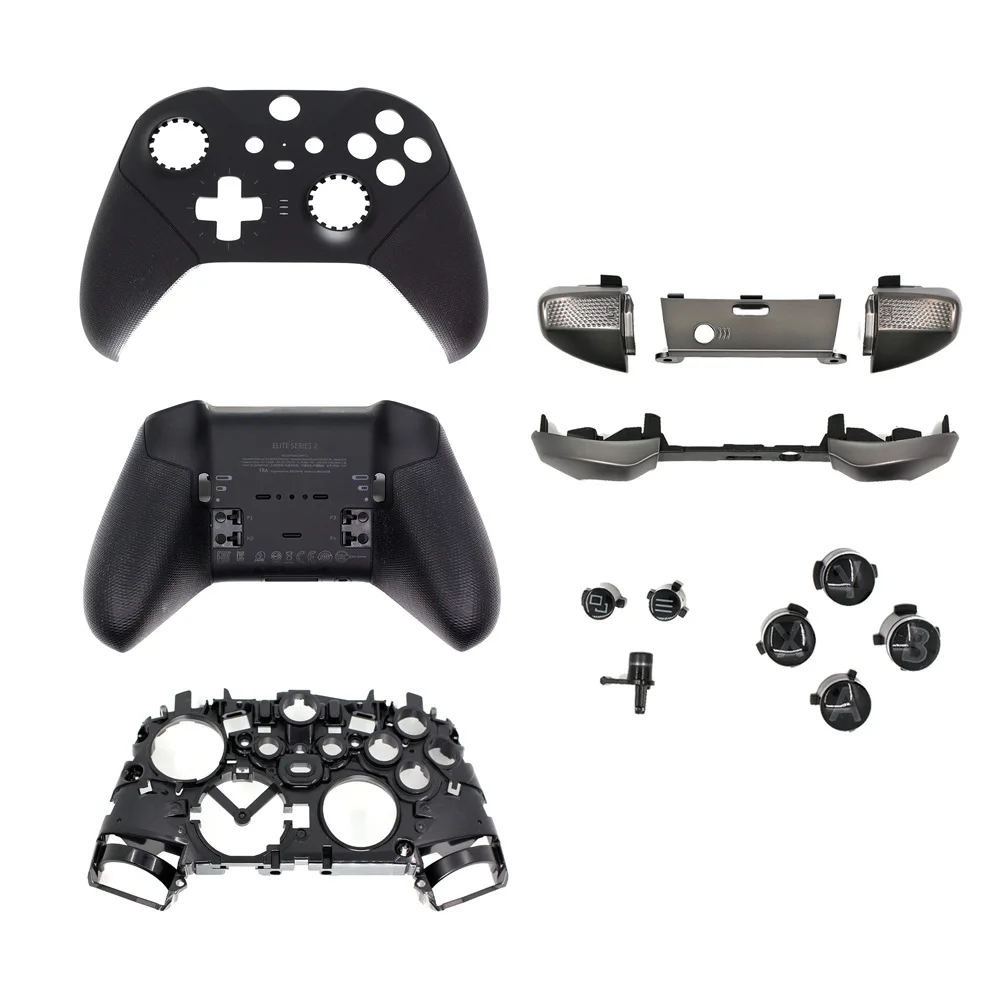 Replacement Housing Shell Kit For Xbox Elite Series 2 Front Case Back Cover Faceplate Panels LB RB Bumper Button Grips Sticks