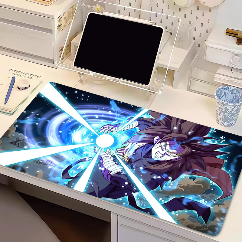 

Коврик для мыши 90x40 см, игровой, для геймеров, DBZ Dragon Ball Z, с краями из натурального каучука, белый, для стола, клавиатуры, офиса, компьютера, ноутбука