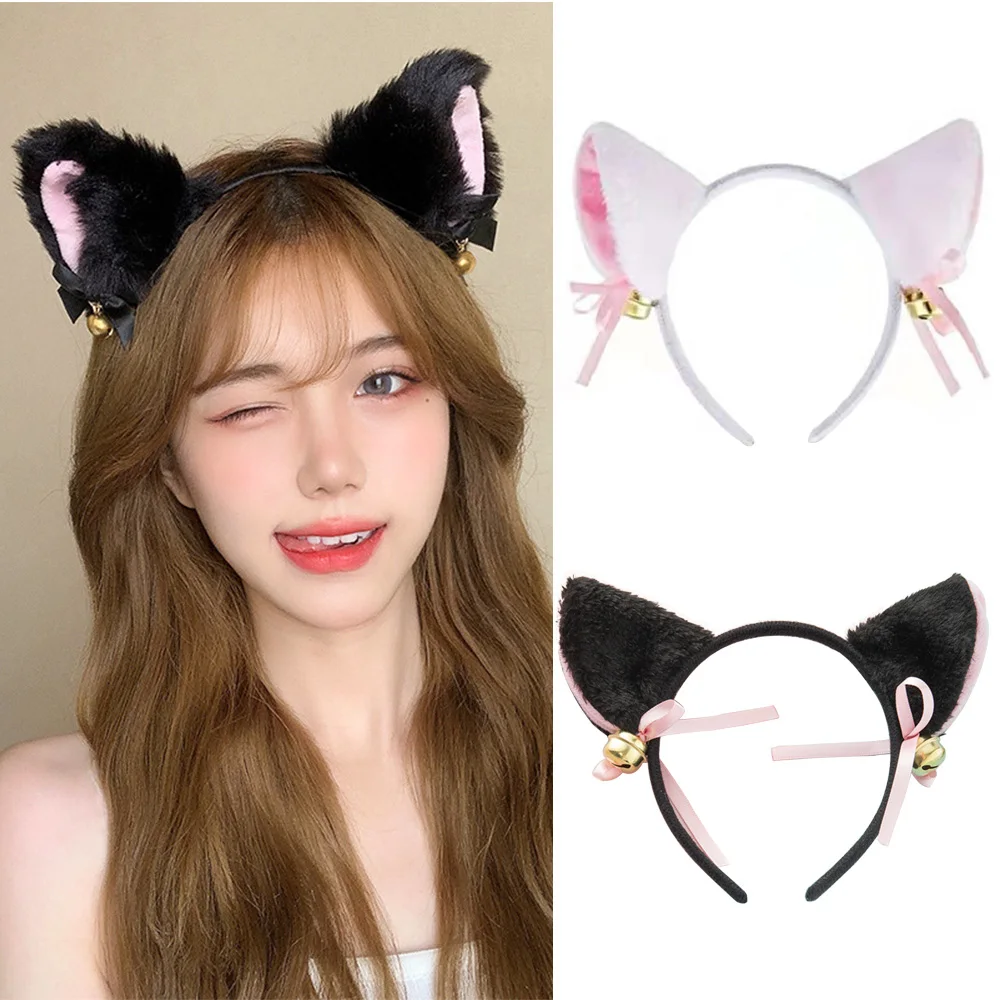 Fashion Plush Cat Ear Headband Girls Anime Cosplay Hair Hoop For Women Party Bar Hairband Hair Accessories Headwear Jewelry