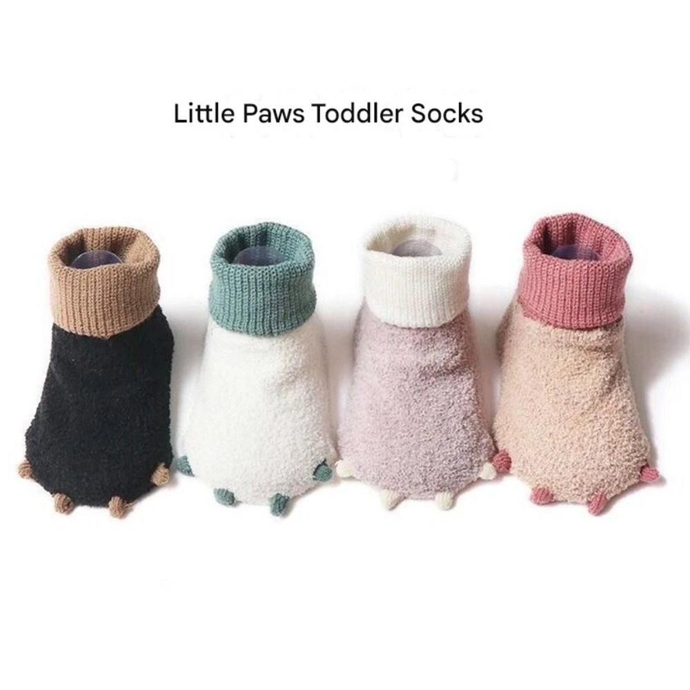 

Cute Soft Cotton Newborn Socks Casual Warm Little Paw Non-slip Floor Socks Fluffy Thick Warm Leg Socks Infant Winter Wear