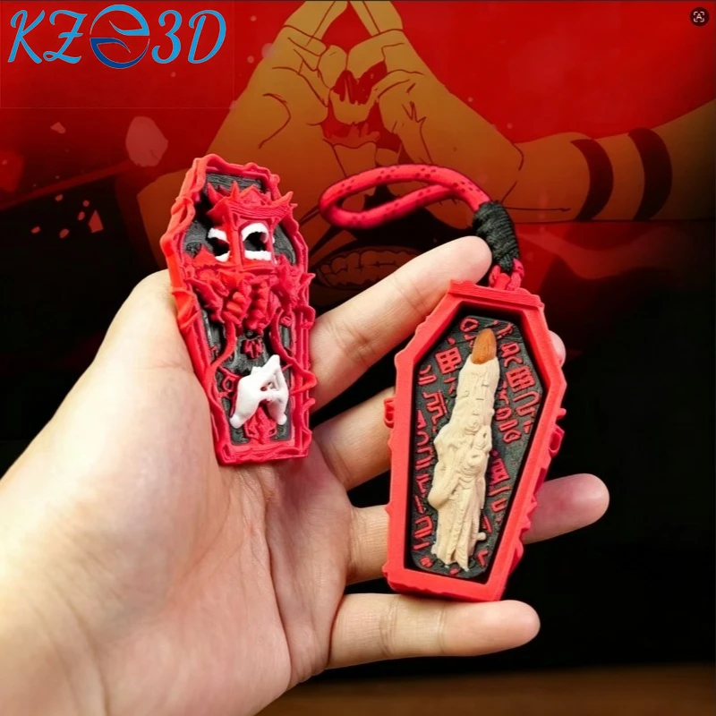 Coffin Fidget Toy, 3D Printed EDC Stress Relief Slider, Portable Pocket Toy with Keychain, Anti-Anxiety Gift