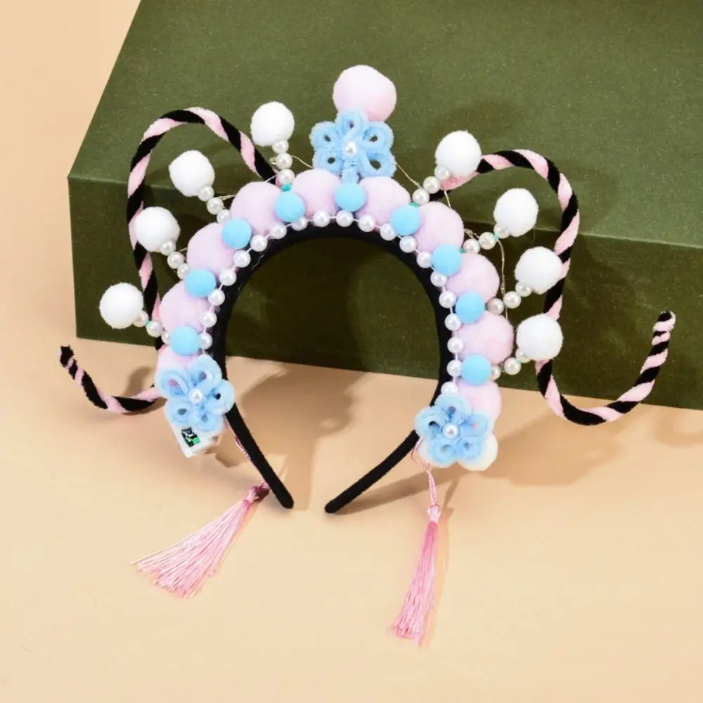

Beijing Opera Twisted Stick Headband Kit Traditional Opera Colored Lights Handcraft Hair Hoop Kit Chinese Style Funny
