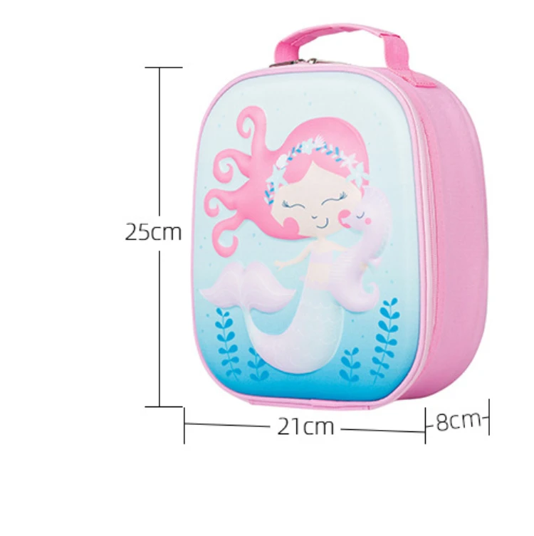 Cute EVA Unicorn Cartoon Waterproof Thermal Insulation Lunch Bag Picnic Bag Children Large Portable Bento Canvas Lunch Box Bag