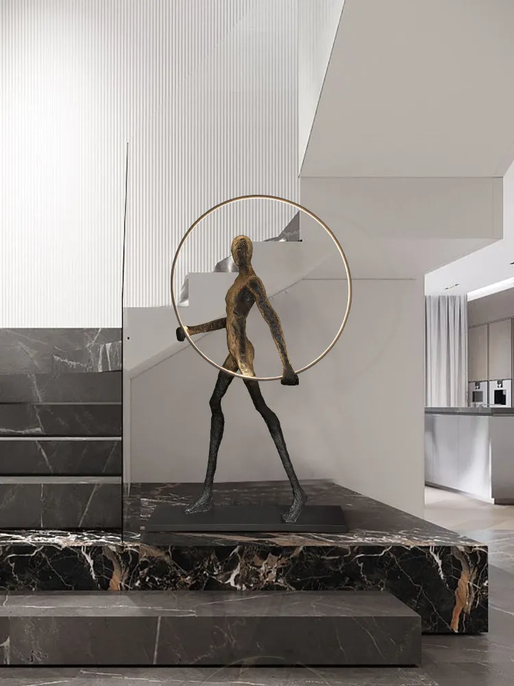 Figure Shaping Sculpture Large Ornament Exhibition Hall Sales Department Abstract Art Ornament Living Room