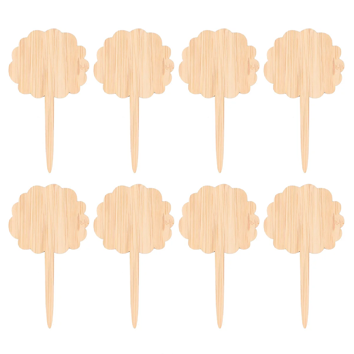 

30 PCS Tabs Bamboo Tags Plant Label Marking Pole Flower Insert into The Ground Garden Marker