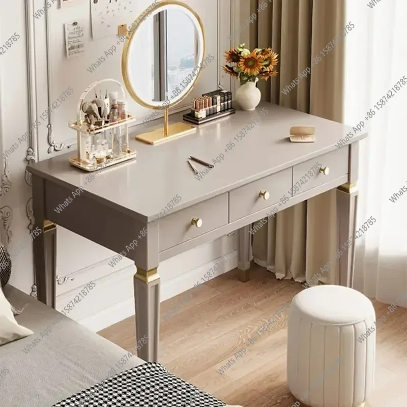 

Women Storage Vanity Table Wooden Aesthetic Space Saving Europa Dresser Organizer Luxury Salon Schminktisch Postmodern Furniture