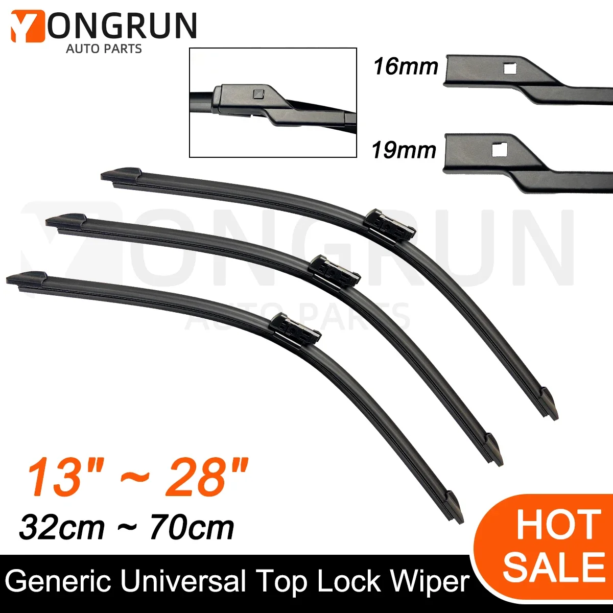 Universal Generic Front Wiper Blade Rubber 13\