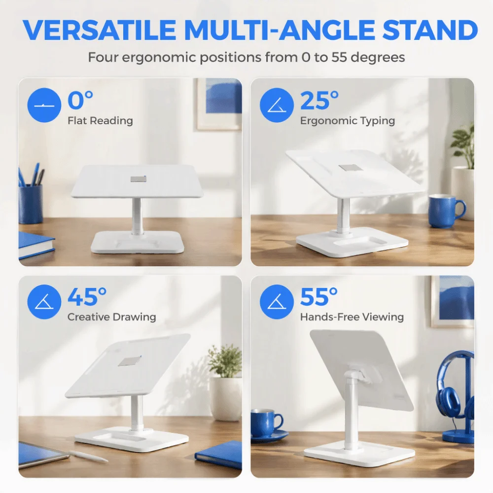 Modern Aluminum Alloy Tablet Floor Stand Tablet Slots Portable Car Desk For Laptop Adjustable Height Sofa Table Office
