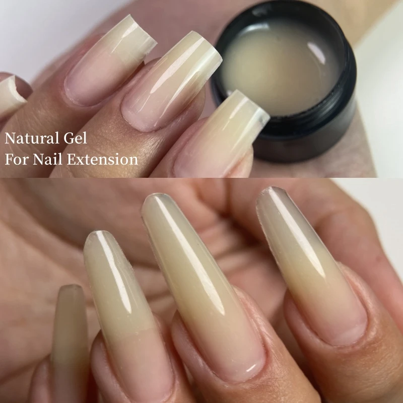 MSHARE 50 ml gel constructor natural para uñas, libre de TPO, autonivelante, para extensión de uñas, tono rosa, gel UV LED 6