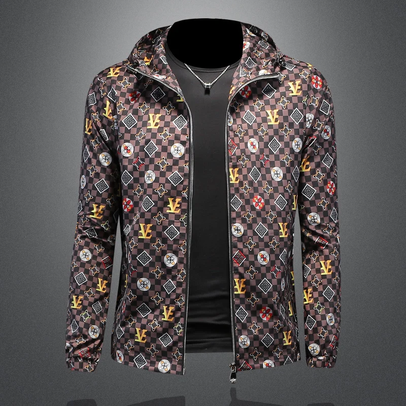 

Large Size Men's Printed Hoodie Jaet Trendy Spring 2024 Brand New Sle Youth ular Slim Fit Outerwear Polyester Fiber