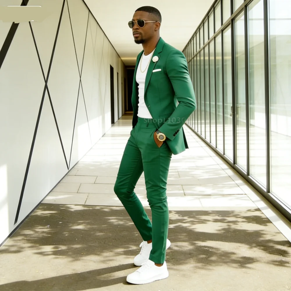 

Двухсекционный повседневный приталенный деловой костюм, комплект с лацканами, уникальная нагрудная куртка для жениха, курящий свадебный смокинг, ансамбль