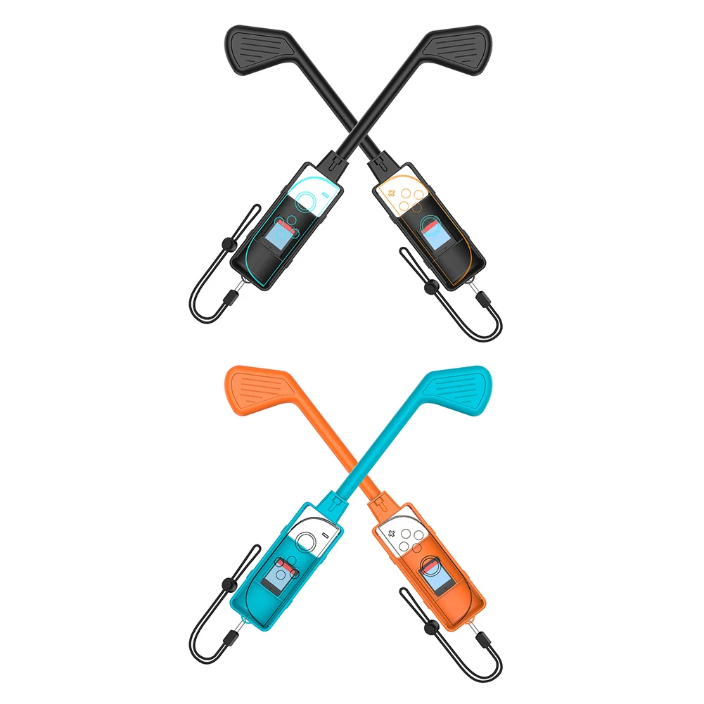 2 Palos de Golf para Nintendo Switch 2 Joy-Con, Accesorios para Juegos Deportivos, Mini Palos de Golf con Empuñadura y Función de Almacenamiento de Tarjetas de Juego