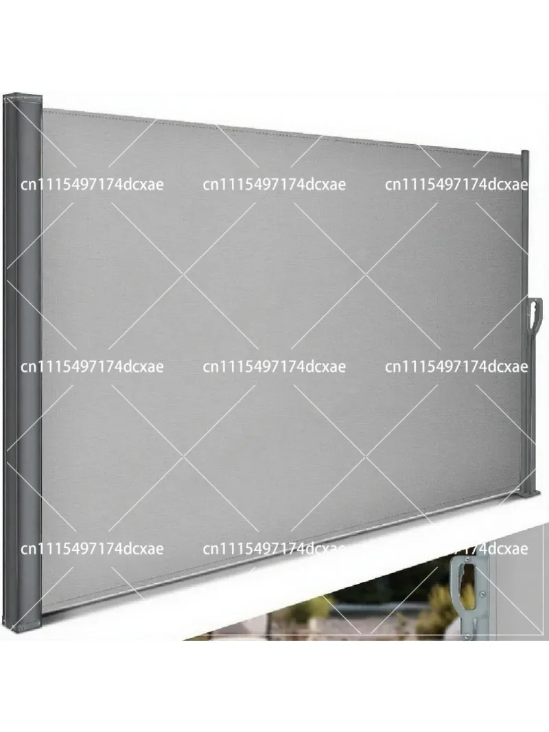 Outdoor Retractable Side Awning Canopy Anti-Sun Shade Screen Hand Pull Garden Patio Partition