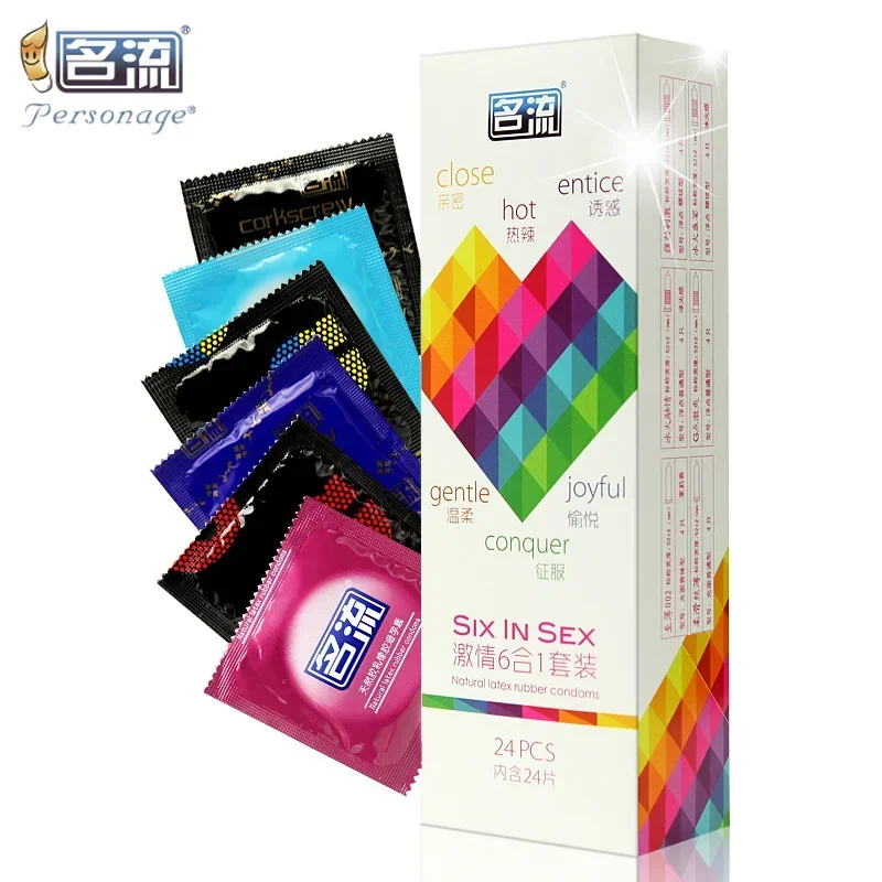 30 /24PCS PERSONAGE Condoms Natural Latex Long-lasting Ultra Thin Dotted Sex Toys Safer Intimate Goods Condoms Penis Sleeve - Image 4