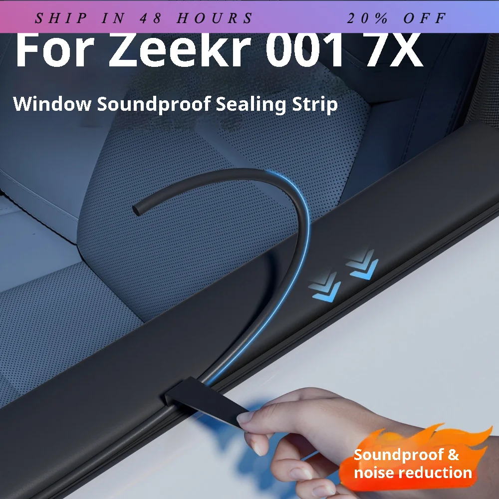 iosn For Zeekr 001 7X 2026 Car Window Seal Strip Dashboard Front Windshield Door Windproof Sound Insulation Rubber Weatherstrip