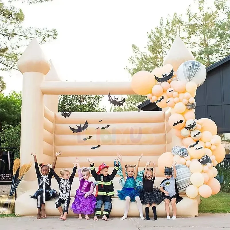 Commercial Grade Light Pastel Color Bouncy Castle for Wedding Bounce House Inflatable Jumping White Bouncy Castle