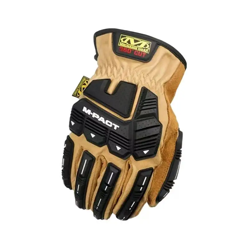 Mechanix Super técnico armadura de cuero genuino resistente a cortes duraderos resistentes a impactos guantes de entrenamiento para motociclismo