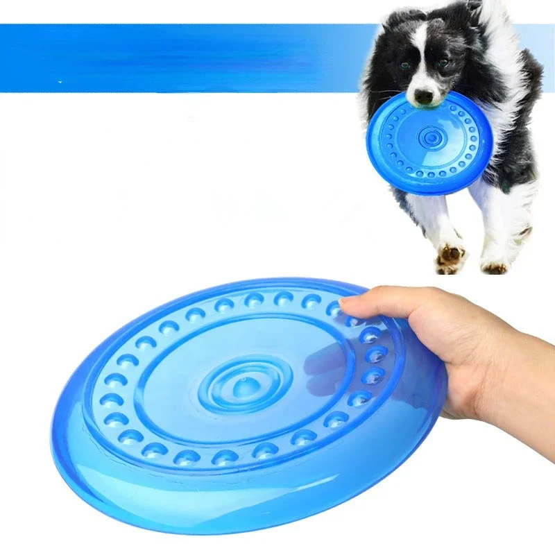 Pet Dog Toy Discs Dog Flying Discs Trainning Puppy Toys Rubber Fetch Flying Disc Training Dogs Chew Teeth Clean TPR Outdoor Pets