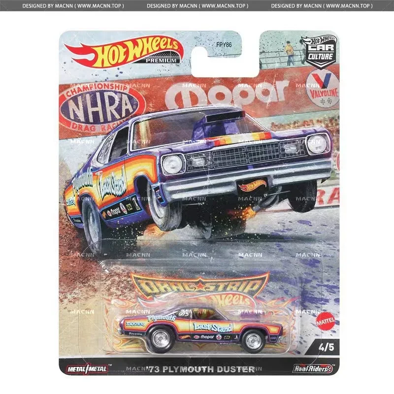 Original Hot Wheels Premium Car Culture Drag Strip Diecast 1/64 Vehicles Willys  Dodge Coronet Kids Boys Toys for Children Gift