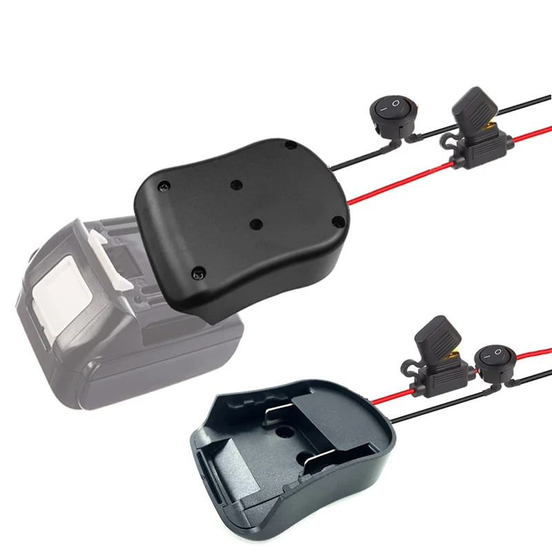 

Адаптер для силовых колес подходит для литиевой батареи Makita 18 в с переключателем предохранителей, разъем питания, DIY адаптер, док-держатель, 12 проводов AWG