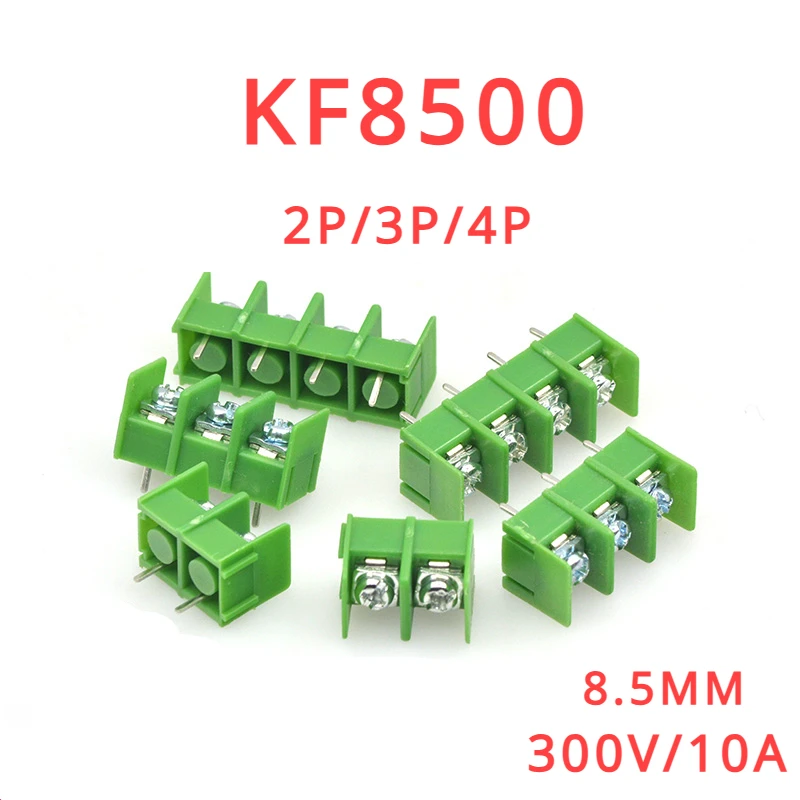 

Green Wiring Terminal KF8500 8.5mm Spacing Green Spliceable Connector 2P 3P 4P Screw Fixed Cable