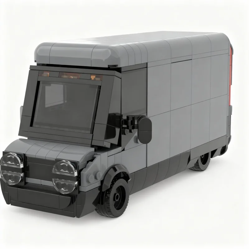 484-pieces-blocs-de-construction-moc-modele-de-fourgonnette-electrique-de-livraison-urbaine-cadeau-de-noel-jouets-de-construction-idee-d'assemblage-et-d'exposition-artisanat-en-briques