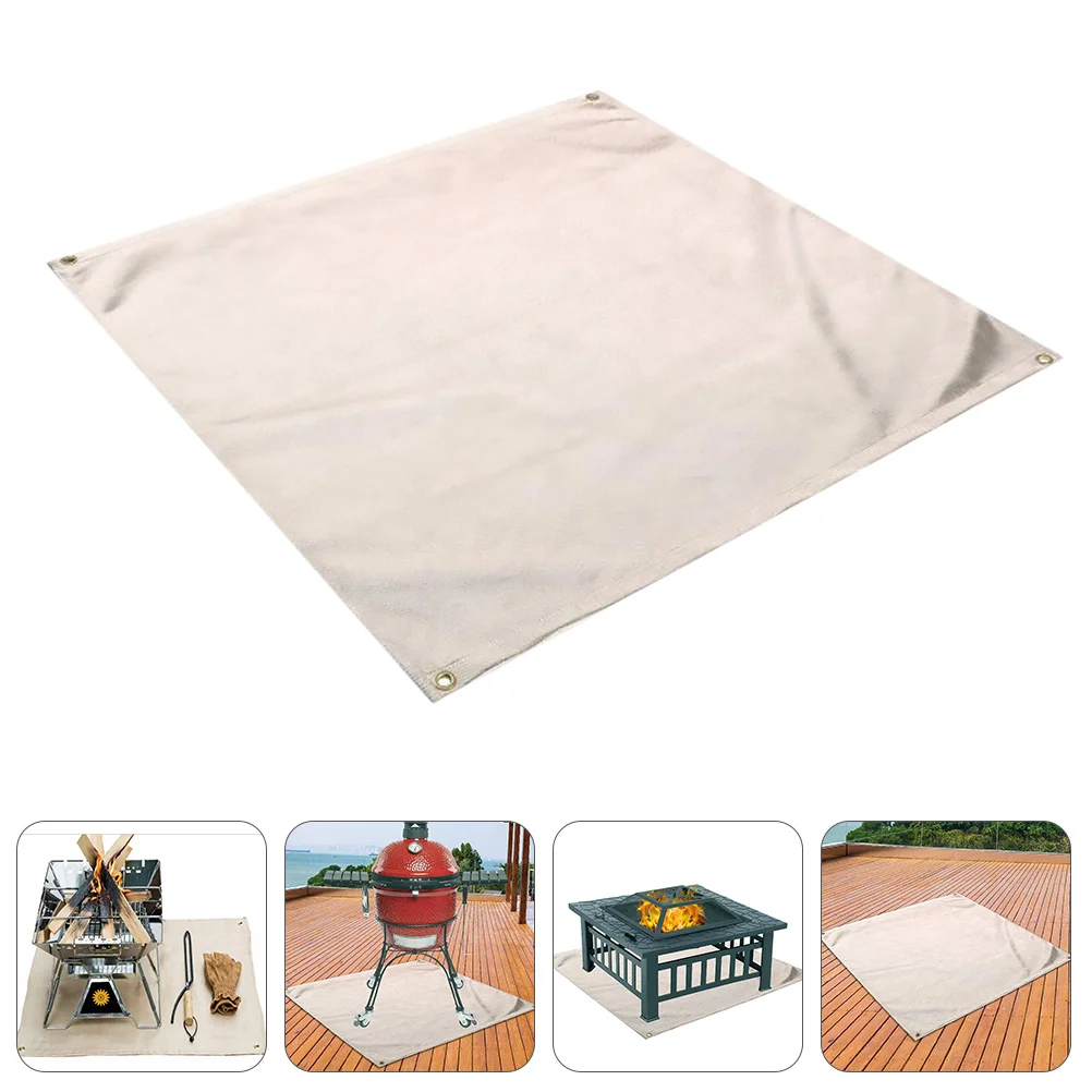 1Pcs Flamme Beständig Tuch Wärme Isolierte Grill Matte Outdoor Herd Pad Feuer Hemmende Decke Matte Grill Matten