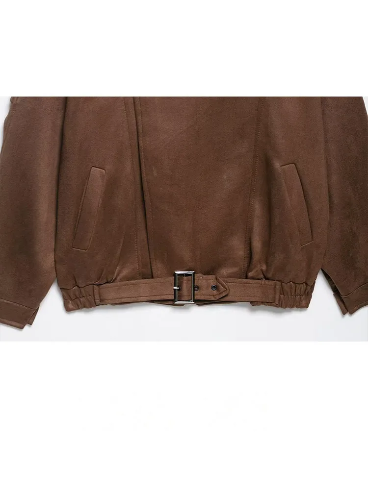 HH femme automne Style de rue décontracté veste ample femmes mode col haut manches longues bouton poches conception solide manteaux